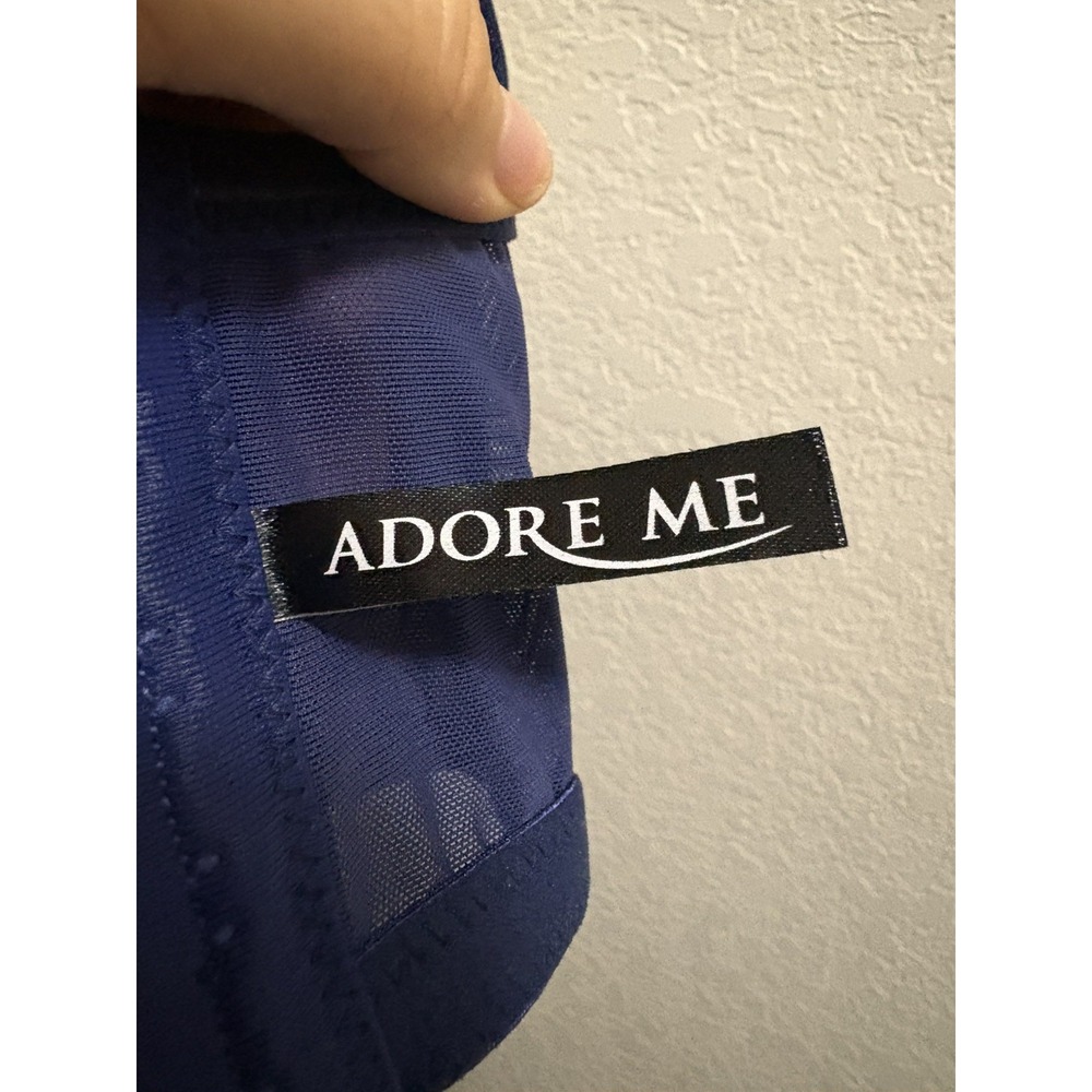 Adore Me Bra Azura Contour Longline Balconette Blue Lace 38G NWT - Picture 7 of 12